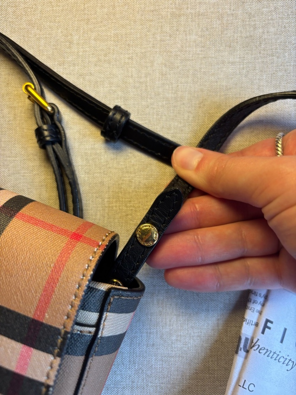 Burberry Hampshire Check Crossbody Bag - Picture 9 of 16